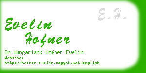 evelin hofner business card